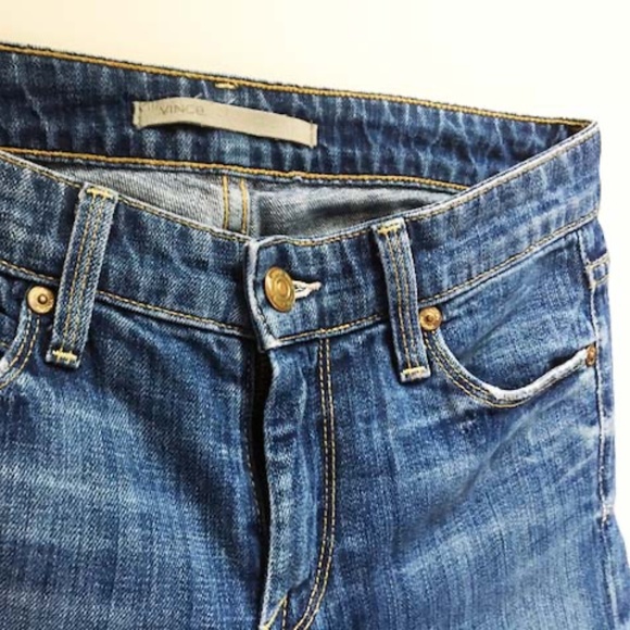 VINCE Medium Denim Wash Straight Leg Jeans - Picture 3 of 10